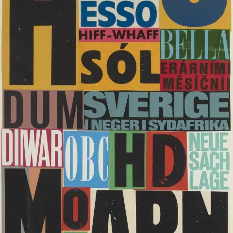 Karel Trinkewitz, Poem visuell; 54x38cm - 1970