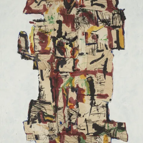 Jan Koblasa, Panatomie I, 48,5x41,5cm, kombinované techniky na papíře,  1961