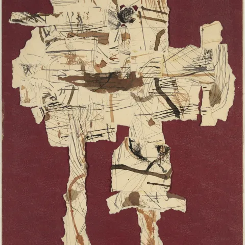 Jan Koblasa, z cyklu Panatomie 48,5x41,5cm, kombinované techniky na papíře, 1961