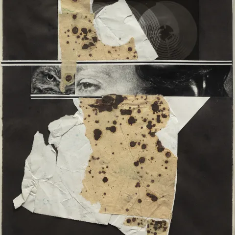 Libor Fára, Černá Neděle 9_ A1, 43,5x32cm, koláž,1981