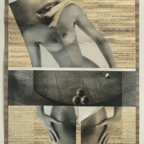 Libor Fára, Relax IX, 42x30cm, koláž, 1983