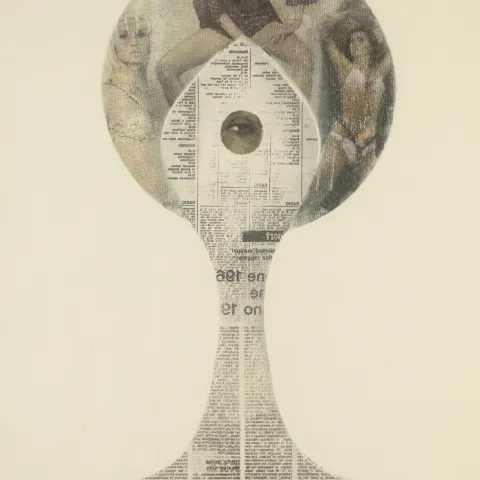 Ladislav Novák, bez názvu, 59,5x42cm, alchymáž, 1969