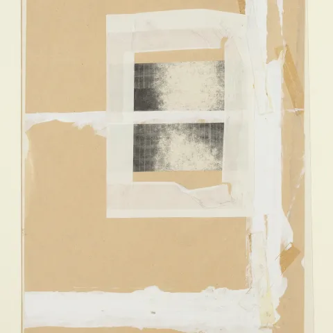 Libor Fára, Objekt, 47 x 39,3 cm, koláž a malba na kartonu, nedatováno