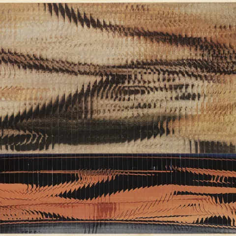 Jiří Kolář, bez názvu, 29,5x58,5cm, roláž - vertikální, 1972 