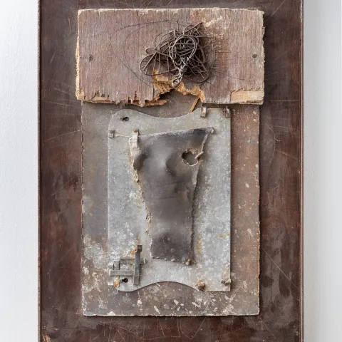 Aleš Veselý, Relikt, 73x51cm, asambláž, nedatováno